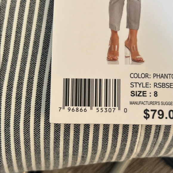 Rafaella Pinstripe Stretch Capris - Picture 9 of 9